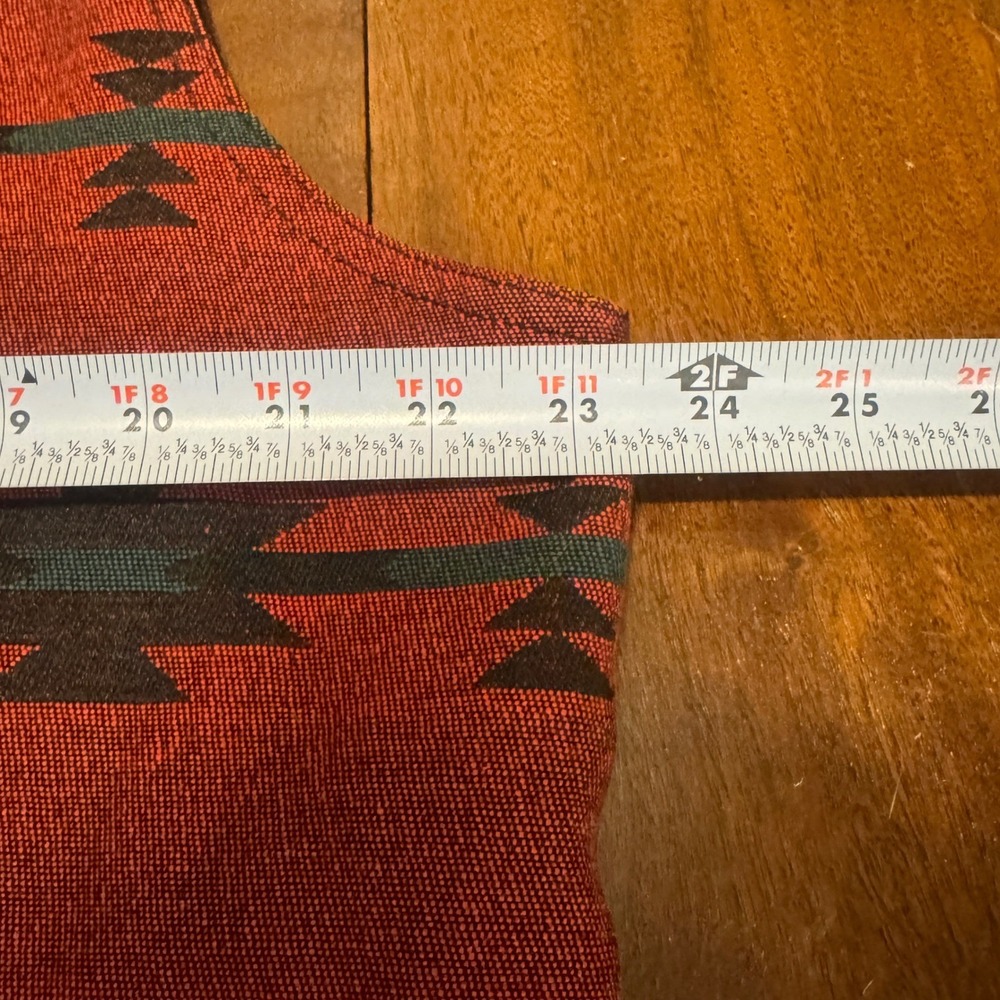 True Grit Mens Southwestern Pattern Vest Red Black Teal Mens Large Sz 4 See Ad - Picture 4 of 7